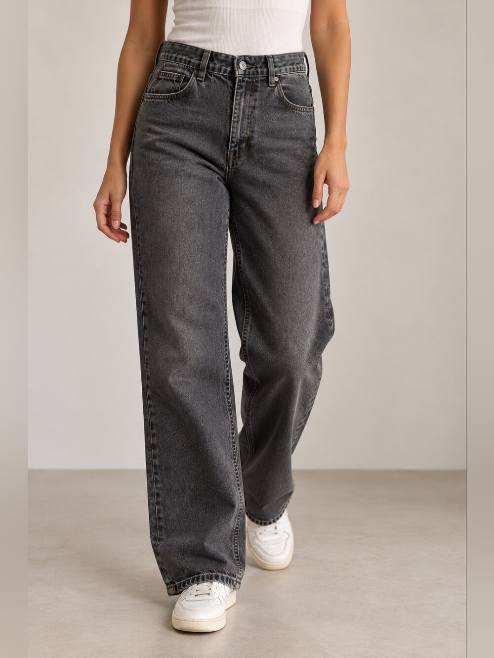 Denver &Hayes. Charcoal Gray Wash Wide Leg Jeans – Size 34/32